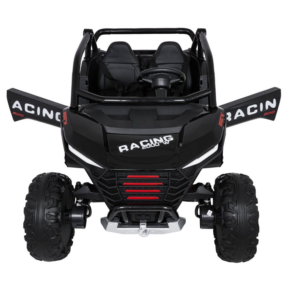 JOKO Elektrické autíčko Buggy RACING Road 2000 4x4, 4x120W, 24V, kožené sedadlo, penové kolesá, čierne