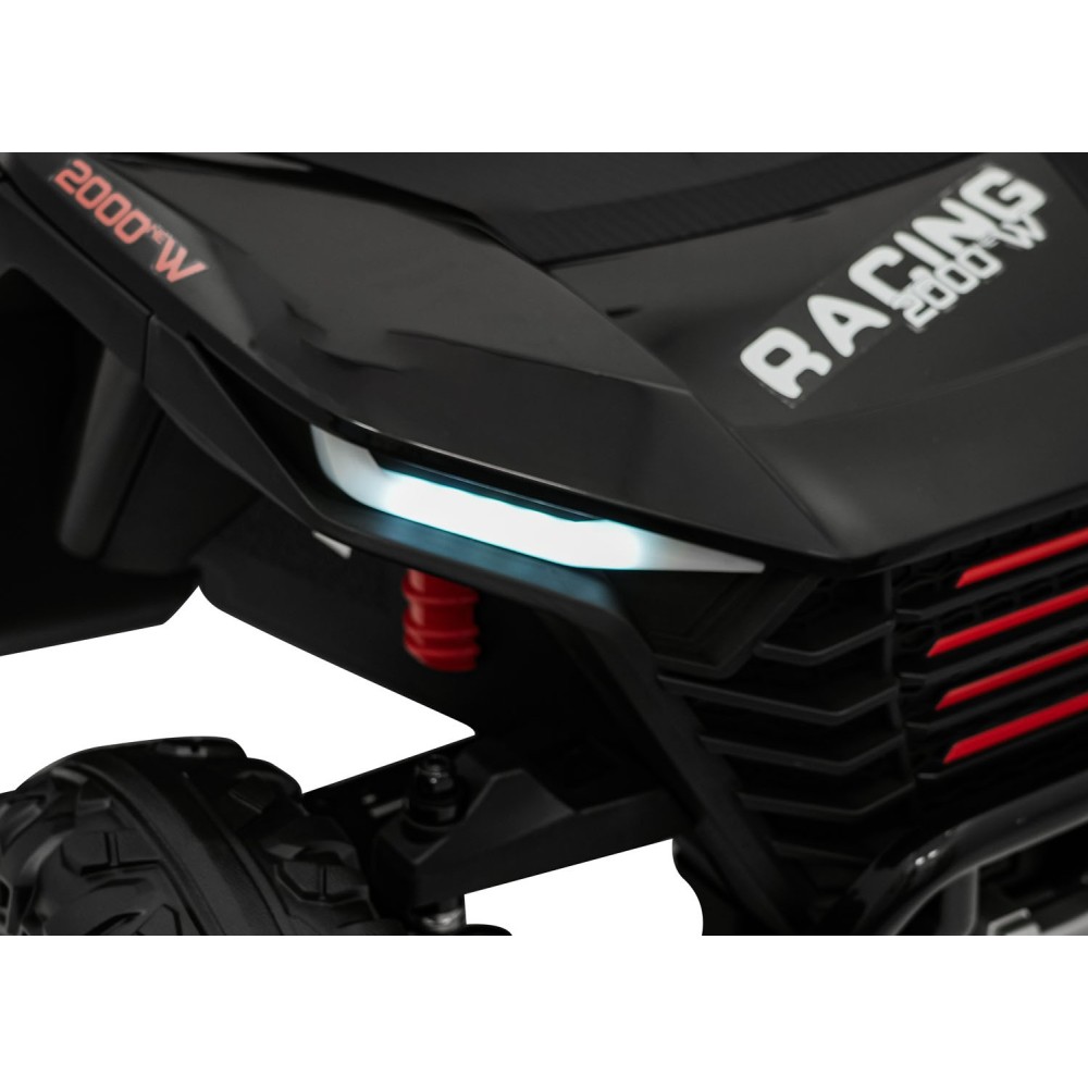 JOKO Elektrické autíčko Buggy RACING Road 2000 4x4, 4x120W, 24V, kožené sedadlo, penové kolesá, čierne