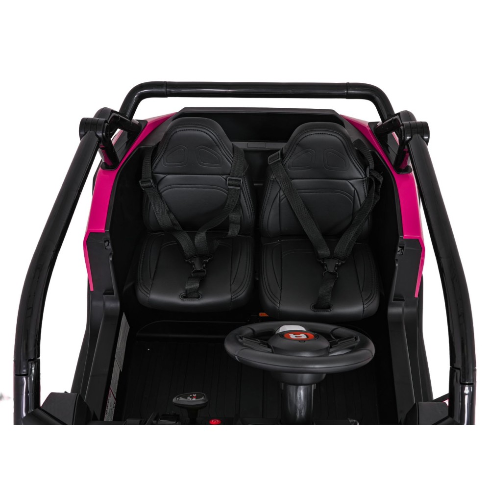 JOKO Elektrické autíčko Buggy RACING Road 2000 4x4, 4x120W, 24V, kožené sedadlo, penové kolesá, ružové