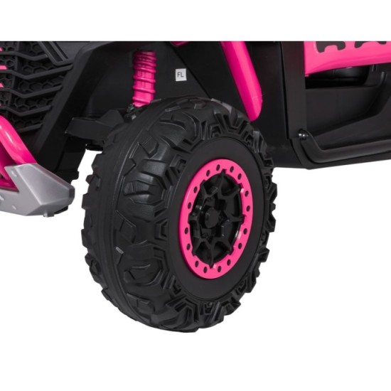JOKO Elektrické autíčko Buggy RACING Road 2000 4x4, 4x120W, 24V, kožené sedadlo, penové kolesá, ružové
