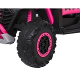 JOKO Elektrické autíčko Buggy RACING Road 2000 4x4, 4x120W, 24V, kožené sedadlo, penové kolesá, ružové