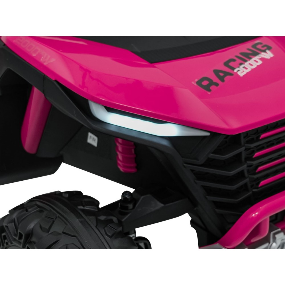 JOKO Elektrické autíčko Buggy RACING Road 2000 4x4, 4x120W, 24V, kožené sedadlo, penové kolesá, ružové