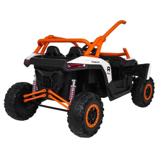 JOKO Elektrické autíčko Buggy RACING Road 2000 4x4, 4x120W, 24V, kožené sedadlo, penové kolesá, biele