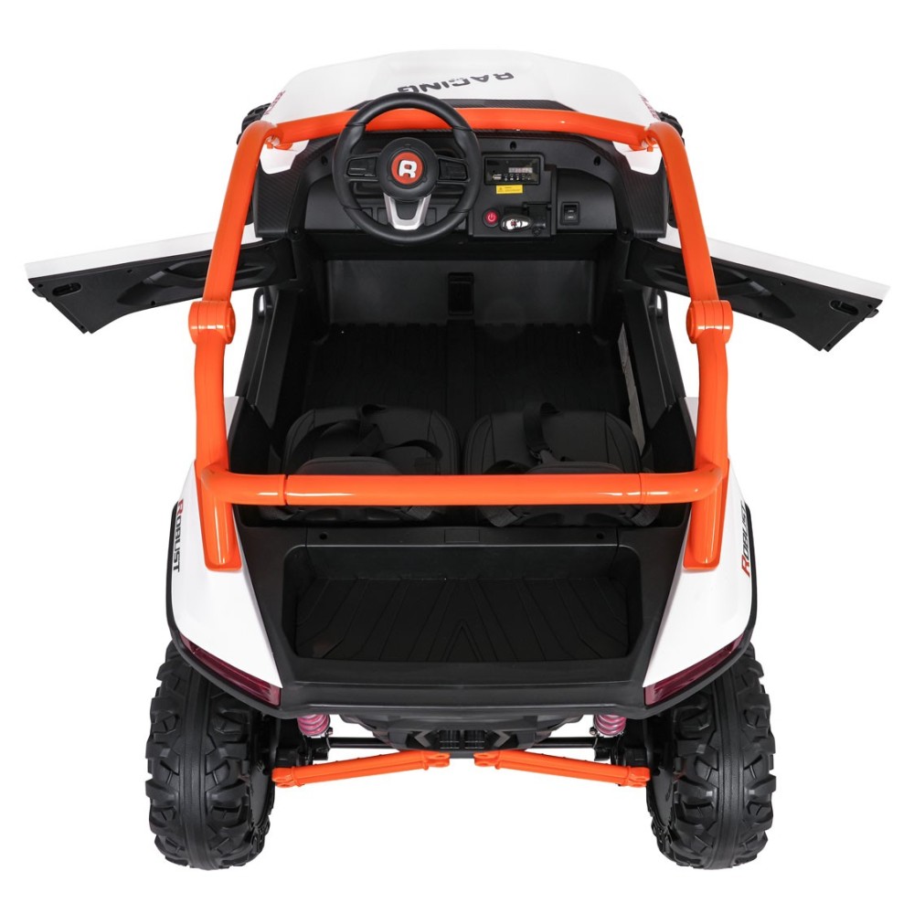 JOKO Elektrické autíčko Buggy RACING Road 2000 4x4, 4x120W, 24V, kožené sedadlo, penové kolesá, biele