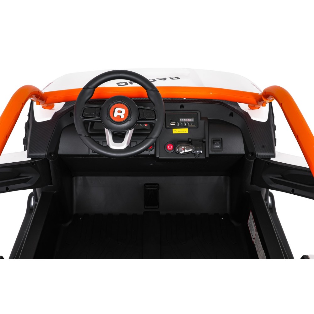 JOKO Elektrické autíčko Buggy RACING Road 2000 4x4, 4x120W, 24V, kožené sedadlo, penové kolesá, biele