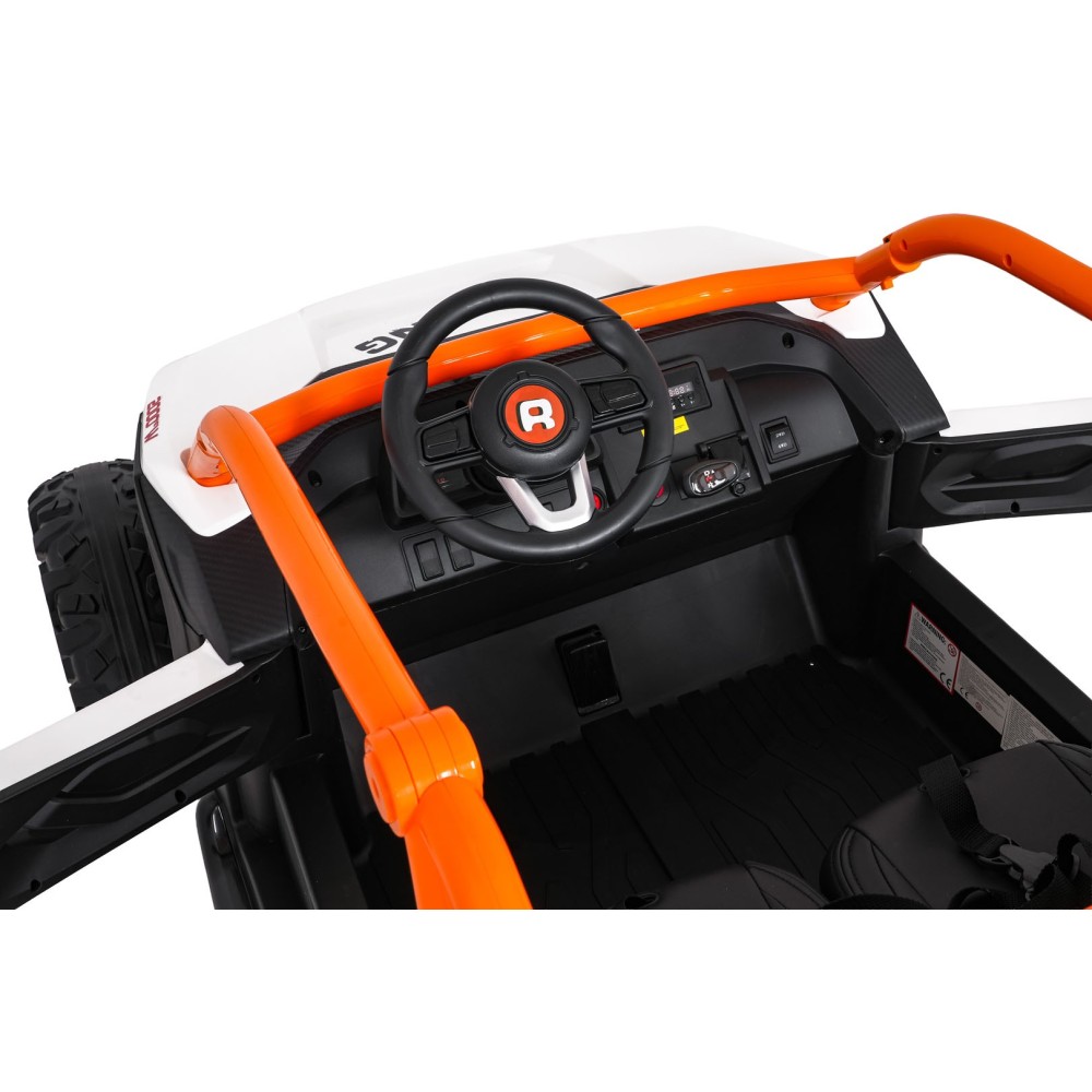 JOKO Elektrické autíčko Buggy RACING Road 2000 4x4, 4x120W, 24V, kožené sedadlo, penové kolesá, biele