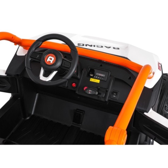 JOKO Elektrické autíčko Buggy RACING Road 2000 4x4, 4x120W, 24V, kožené sedadlo, penové kolesá, biele
