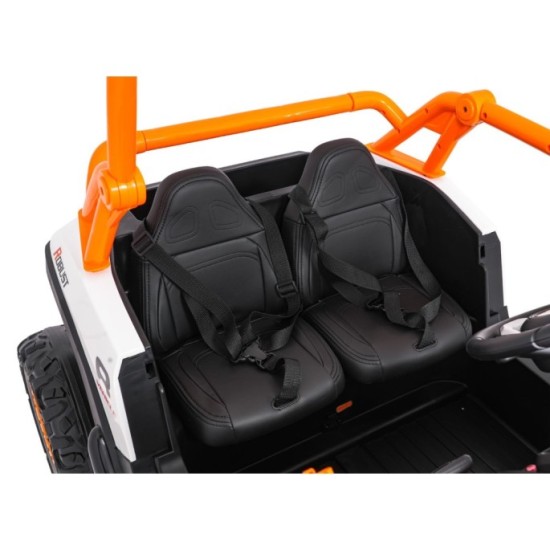 JOKO Elektrické autíčko Buggy RACING Road 2000 4x4, 4x120W, 24V, kožené sedadlo, penové kolesá, biele