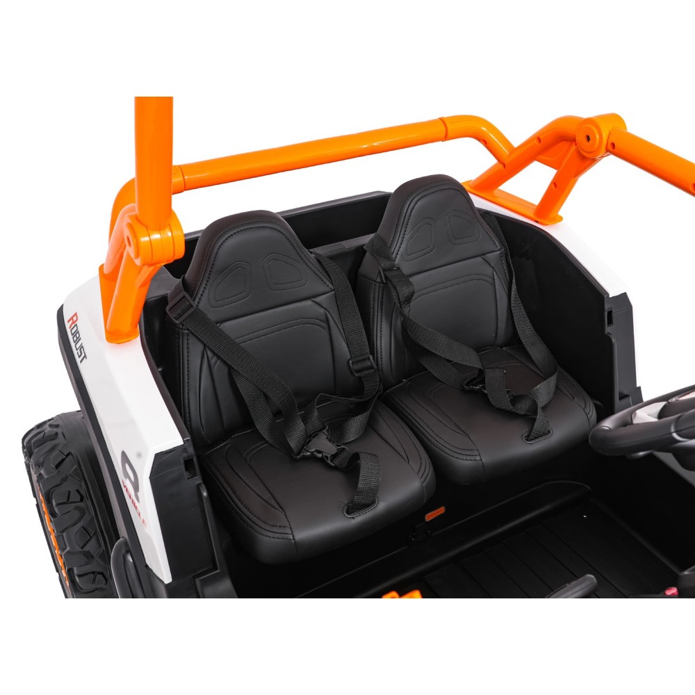 JOKO Elektrické autíčko Buggy RACING Road 2000 4x4, 4x120W, 24V, kožené sedadlo, penové kolesá, biele