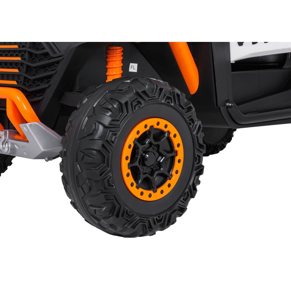JOKO Elektrické autíčko Buggy RACING Road 2000 4x4, 4x120W, 24V, kožené sedadlo, penové kolesá, biele