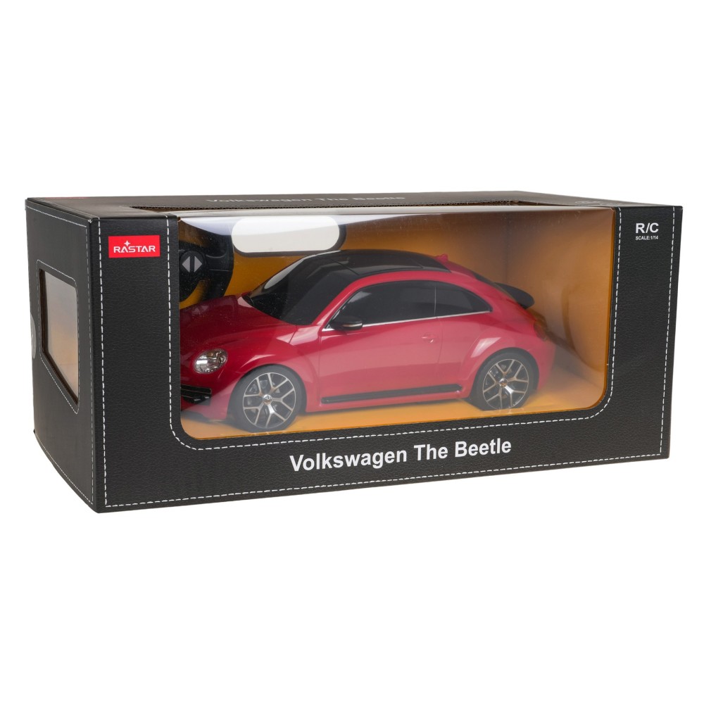 Rastar RC Auto Volkswagen Beetle 1:14 na diaľkové ovládanie + Led Svetlá, červené