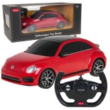 Rastar RC Auto Volkswagen Beetle 1:14 na diaľkové ovládanie + Led Svetlá, červené