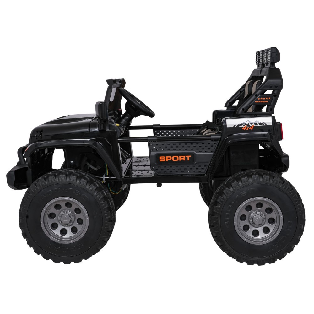 JOKO Elektrické autíčko Extreme Sport 4x4 280W,24V, zmena veľkosti autíčka od 114cm do 128cm, Dvojmiestne Kožené sedadlo, Penové