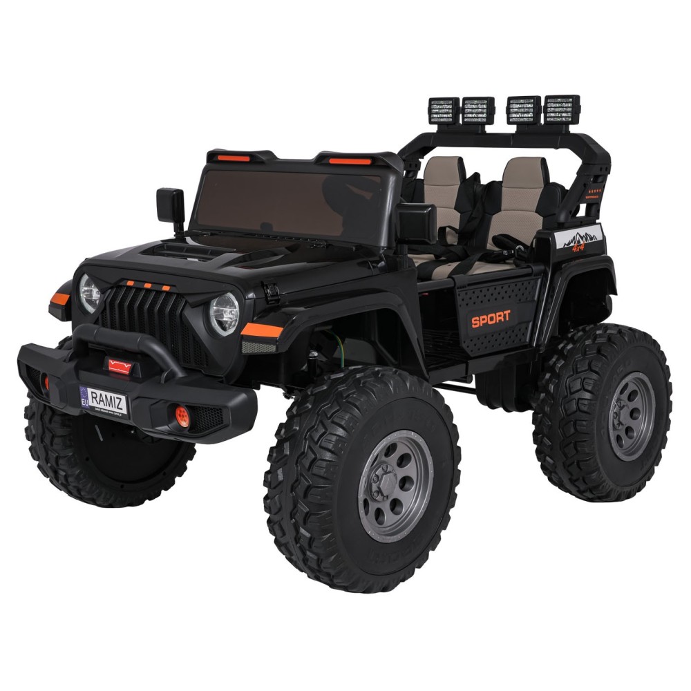 JOKO Elektrické autíčko Extreme Sport 4x4 280W,24V, zmena veľkosti autíčka od 114cm do 128cm, Dvojmiestne Kožené sedadlo, Penové