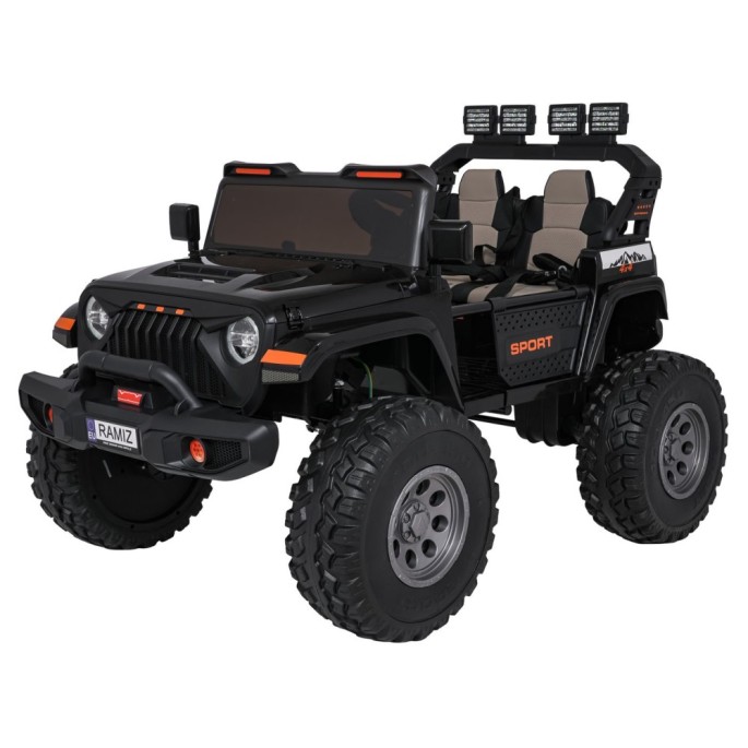JOKO Elektrické autíčko Extreme Sport 4x4 280W,24V, zmena veľkosti autíčka od 114cm do 128cm, Dvojmiestne Kožené sedadlo, Penové
