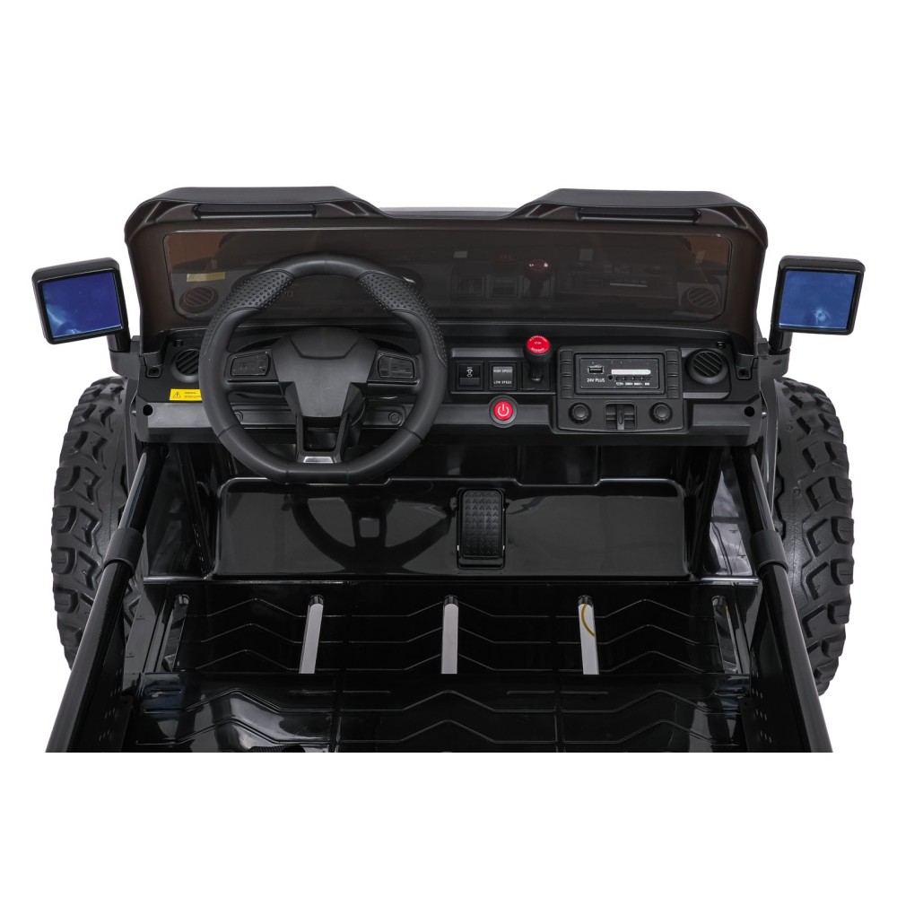 JOKO Elektrické autíčko Extreme Sport 4x4 280W,24V, zmena veľkosti autíčka od 114cm do 128cm, Dvojmiestne Kožené sedadlo, Penové