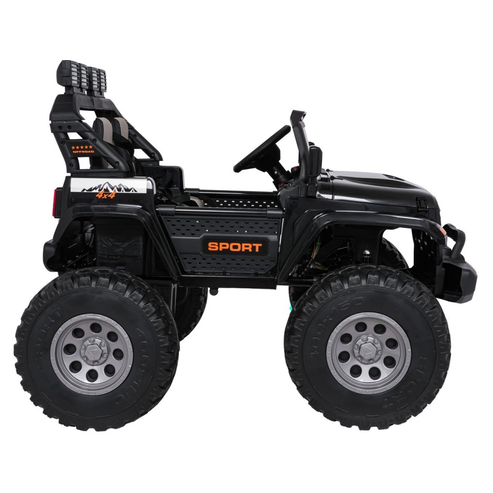 JOKO Elektrické autíčko Extreme Sport 4x4 280W,24V, zmena veľkosti autíčka od 114cm do 128cm, Dvojmiestne Kožené sedadlo, Penové