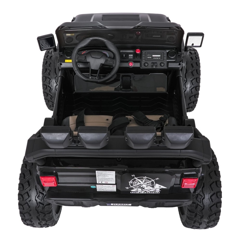 JOKO Elektrické autíčko Extreme Sport 4x4 280W,24V, zmena veľkosti autíčka od 114cm do 128cm, Dvojmiestne Kožené sedadlo, Penové