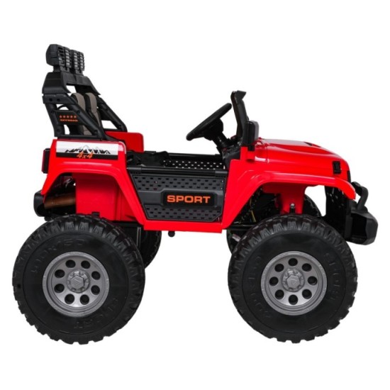JOKO Elektrické autíčko Extreme Sport 4x4 280W,24V, zmena veľkosti autíčka od 114cm do 128cm, Dvojmiestne Kožené sedadlo, Penové