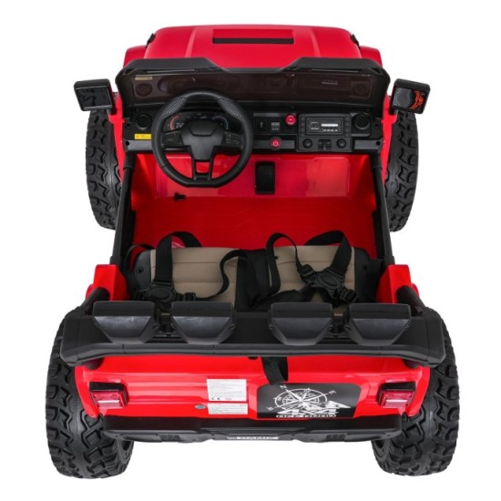 JOKO Elektrické autíčko Extreme Sport 4x4 280W,24V, zmena veľkosti autíčka od 114cm do 128cm, Dvojmiestne Kožené sedadlo, Penové