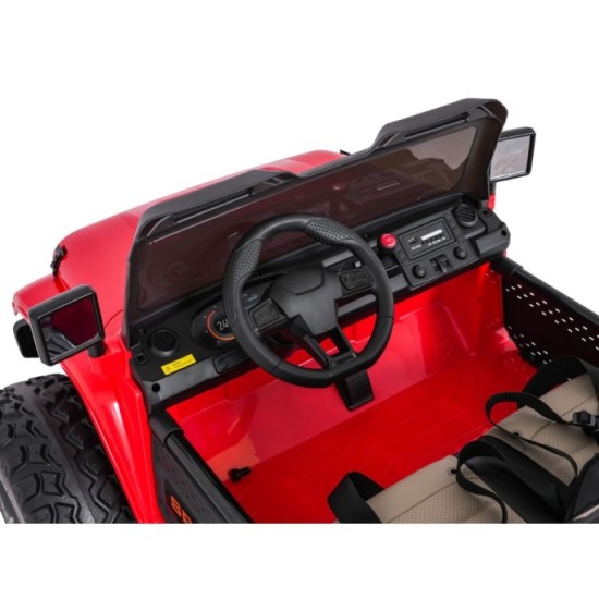 JOKO Elektrické autíčko Extreme Sport 4x4 280W,24V, zmena veľkosti autíčka od 114cm do 128cm, Dvojmiestne Kožené sedadlo, Penové