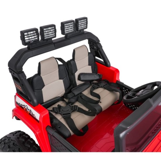 JOKO Elektrické autíčko Extreme Sport 4x4 280W,24V, zmena veľkosti autíčka od 114cm do 128cm, Dvojmiestne Kožené sedadlo, Penové