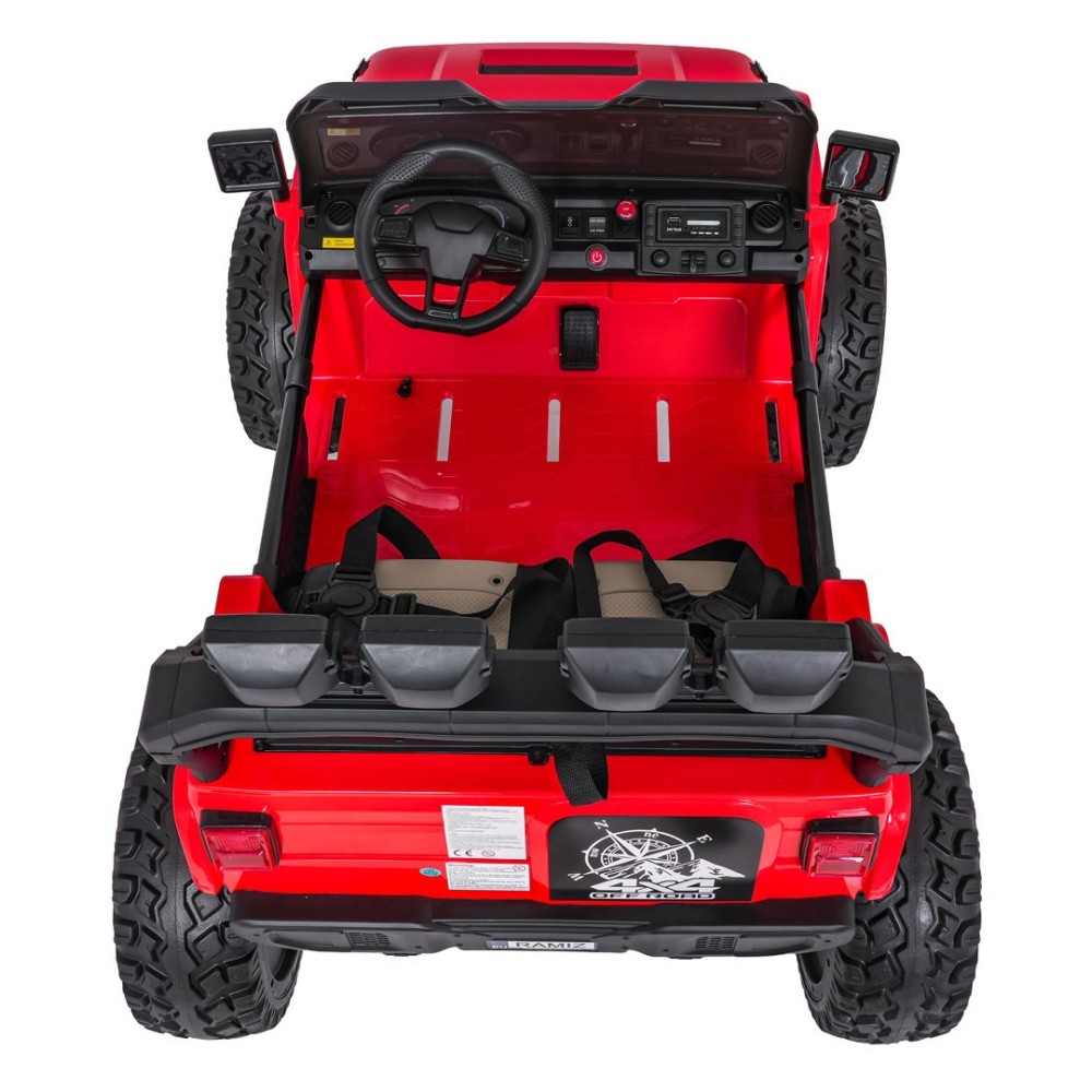 JOKO Elektrické autíčko Extreme Sport 4x4 280W,24V, zmena veľkosti autíčka od 114cm do 128cm, Dvojmiestne Kožené sedadlo, Penové