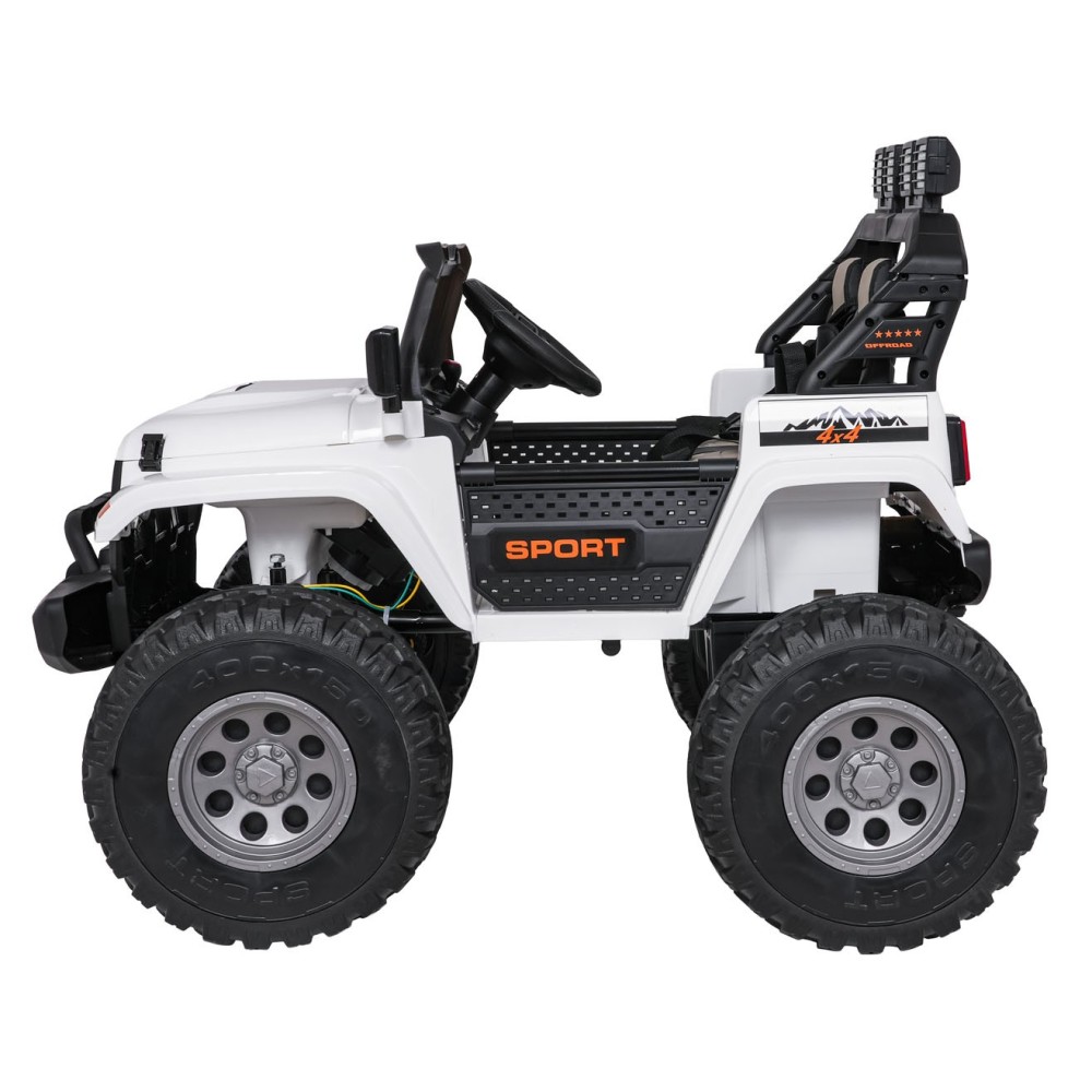 JOKO Elektrické autíčko Extreme Sport 4x4 280W,24V, zmena veľkosti autíčka od 114cm do 128cm, Dvojmiestne Kožené sedadlo, Penové
