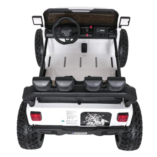 JOKO Elektrické autíčko Extreme Sport 4x4 280W,24V, zmena veľkosti autíčka od 114cm do 128cm, Dvojmiestne Kožené sedadlo, Penové