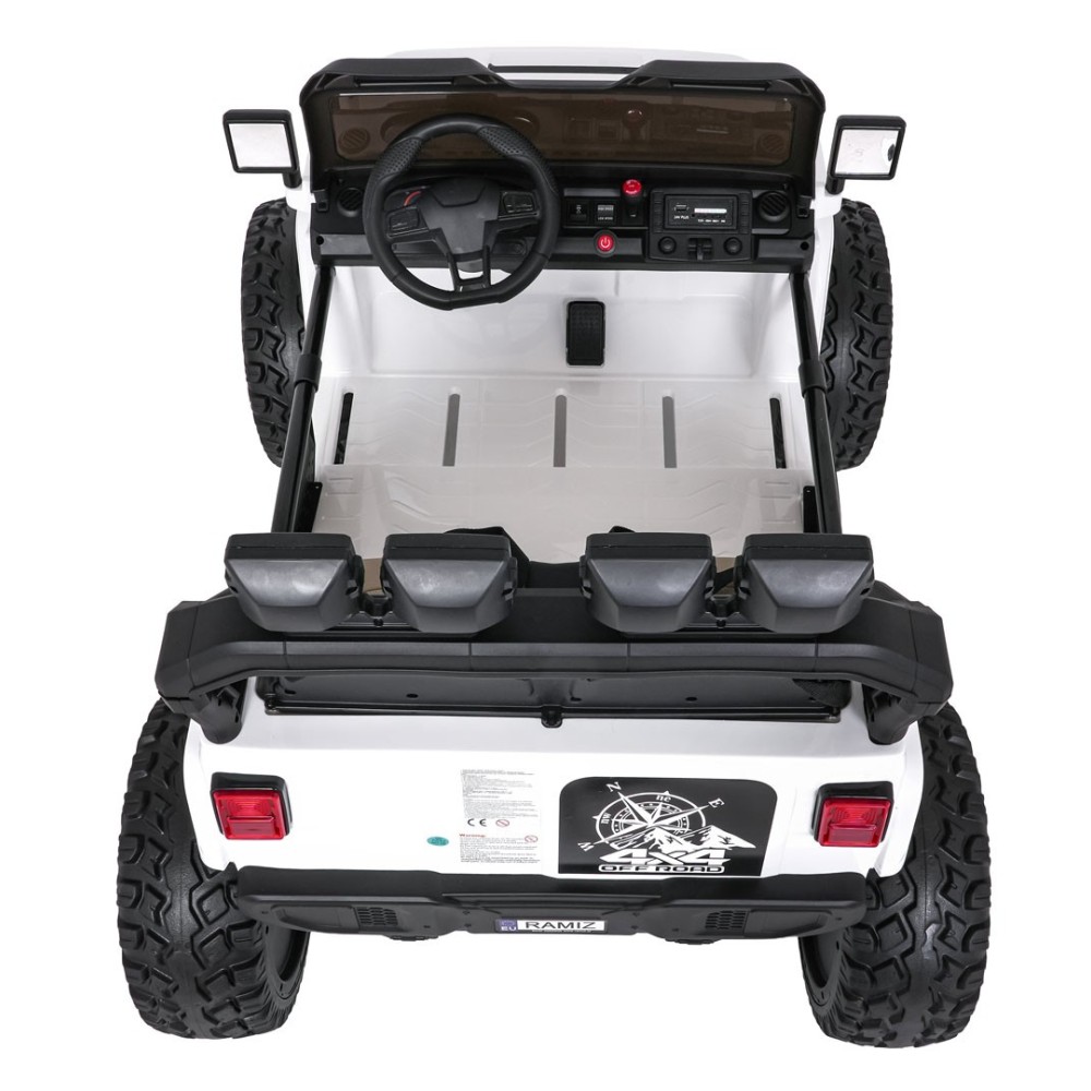 JOKO Elektrické autíčko Extreme Sport 4x4 280W,24V, zmena veľkosti autíčka od 114cm do 128cm, Dvojmiestne Kožené sedadlo, Penové