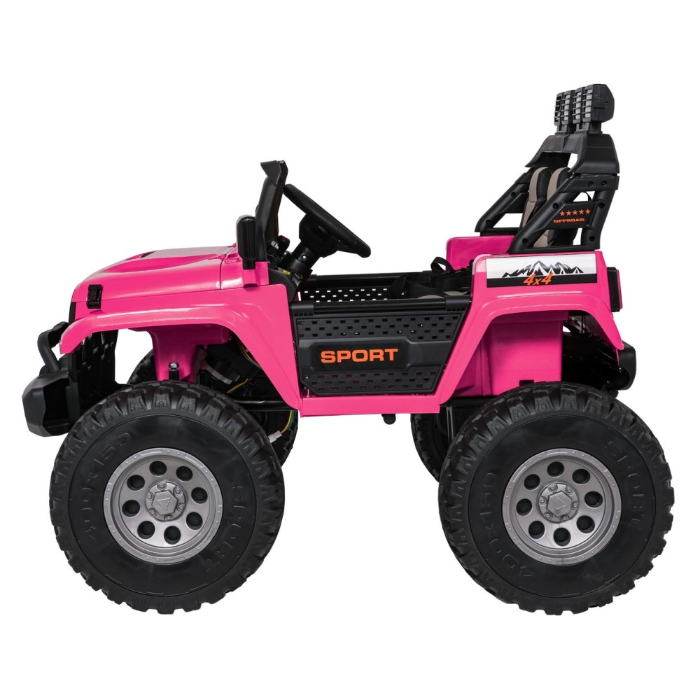 JOKO Elektrické autíčko Extreme Sport 4x4 280W,24V, zmena veľkosti autíčka od 114cm do 128cm, Dvojmiestne Kožené sedadlo, Penové