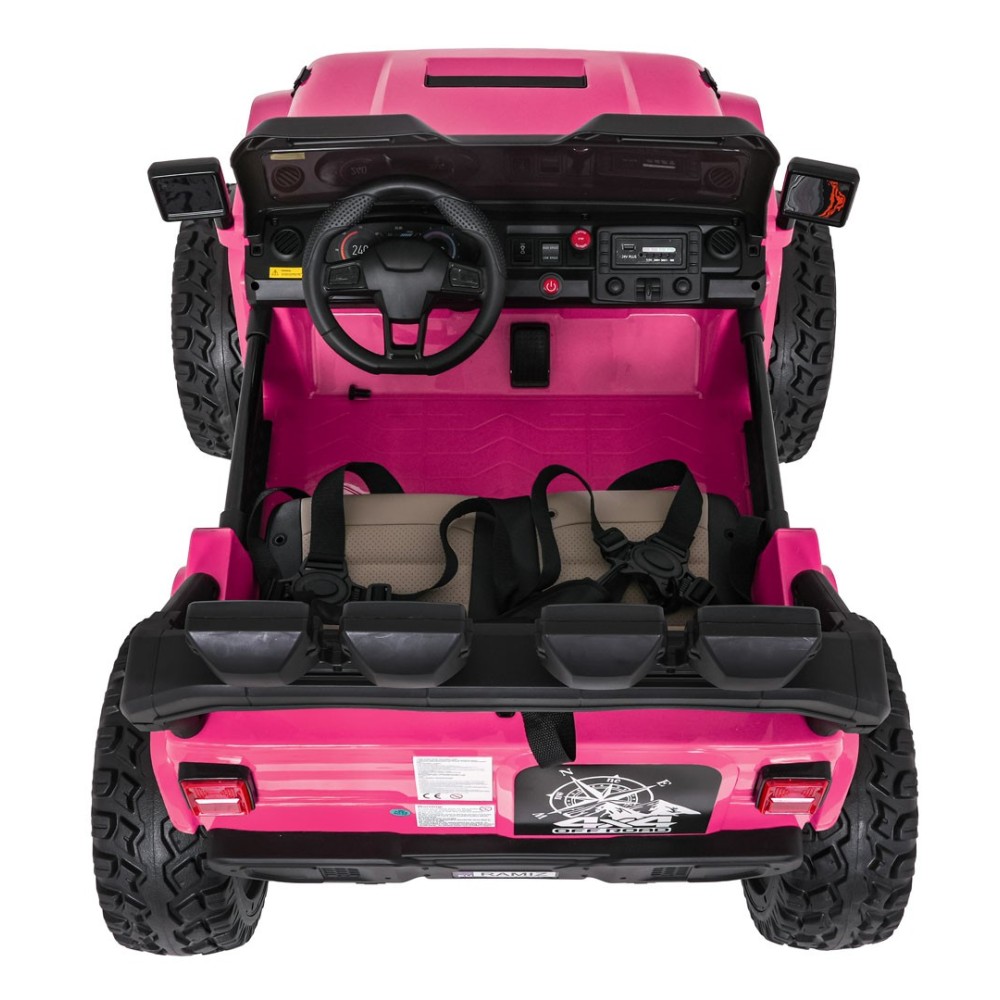 JOKO Elektrické autíčko Extreme Sport 4x4 280W,24V, zmena veľkosti autíčka od 114cm do 128cm, Dvojmiestne Kožené sedadlo, Penové