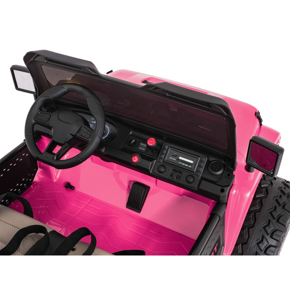 JOKO Elektrické autíčko Extreme Sport 4x4 280W,24V, zmena veľkosti autíčka od 114cm do 128cm, Dvojmiestne Kožené sedadlo, Penové
