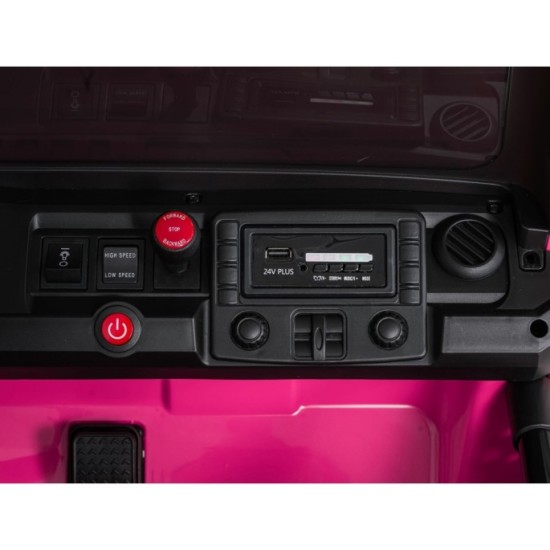 JOKO Elektrické autíčko Extreme Sport 4x4 280W,24V, zmena veľkosti autíčka od 114cm do 128cm, Dvojmiestne Kožené sedadlo, Penové