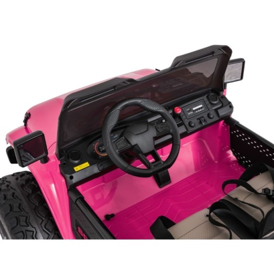 JOKO Elektrické autíčko Extreme Sport 4x4 280W,24V, zmena veľkosti autíčka od 114cm do 128cm, Dvojmiestne Kožené sedadlo, Penové