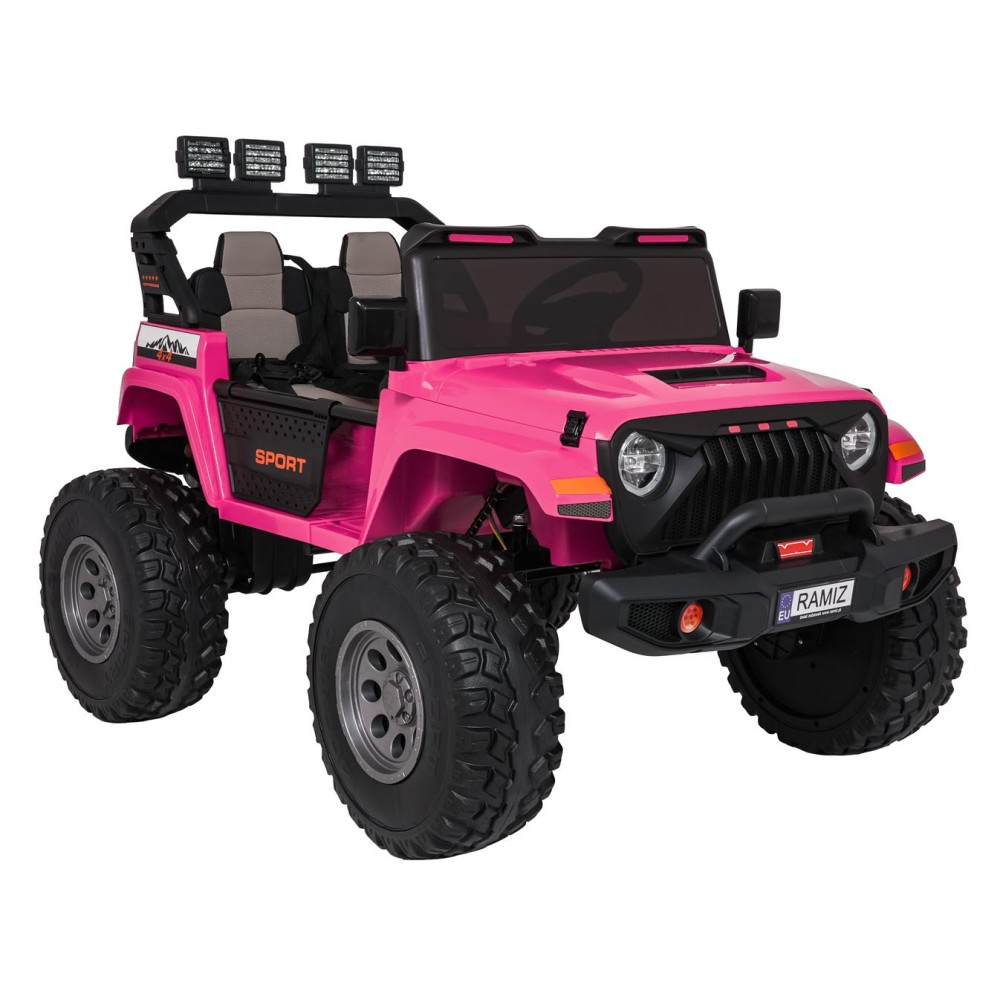 JOKO Elektrické autíčko Extreme Sport 4x4 280W,24V, zmena veľkosti autíčka od 114cm do 128cm, Dvojmiestne Kožené sedadlo, Penové