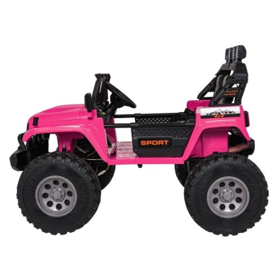 JOKO Elektrické autíčko Extreme Sport 4x4 280W,24V, zmena veľkosti autíčka od 114cm do 128cm, Dvojmiestne Kožené sedadlo, Penové