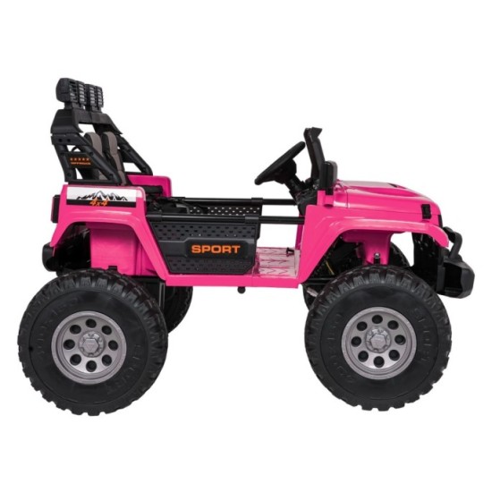 JOKO Elektrické autíčko Extreme Sport 4x4 280W,24V, zmena veľkosti autíčka od 114cm do 128cm, Dvojmiestne Kožené sedadlo, Penové