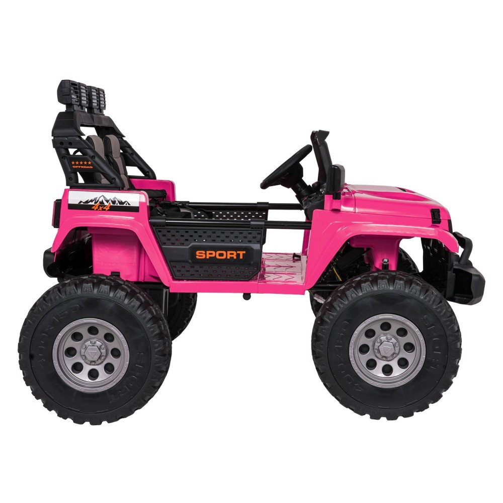 JOKO Elektrické autíčko Extreme Sport 4x4 280W,24V, zmena veľkosti autíčka od 114cm do 128cm, Dvojmiestne Kožené sedadlo, Penové