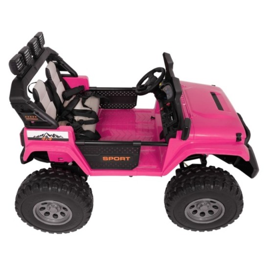 JOKO Elektrické autíčko Extreme Sport 4x4 280W,24V, zmena veľkosti autíčka od 114cm do 128cm, Dvojmiestne Kožené sedadlo, Penové