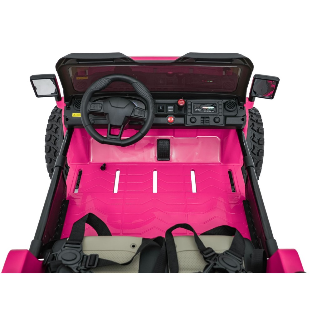 JOKO Elektrické autíčko Extreme Sport 4x4 280W,24V, zmena veľkosti autíčka od 114cm do 128cm, Dvojmiestne Kožené sedadlo, Penové