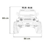 JOKO Elektrické autíčko Extreme Sport 4x4 280W,24V, zmena veľkosti autíčka od 114cm do 128cm, Dvojmiestne Kožené sedadlo, Penové