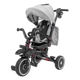 Sportrike Detská Trojkolka RIDER, detský bicykel 3v1 s vodiacou tyčou, sivá