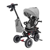Sportrike Detská Trojkolka RIDER, detský bicykel 3v1 s vodiacou tyčou, sivá