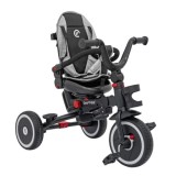 Sportrike Detská Trojkolka RIDER, detský bicykel 3v1 s vodiacou tyčou, sivá