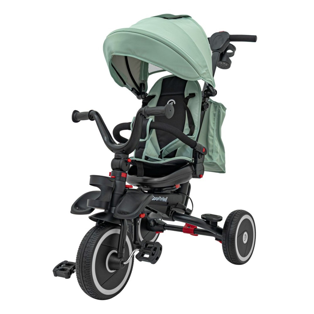 Sportrike Detská Trojkolka RIDER, detský bicykel 3v1 s vodiacou tyčou, zelená