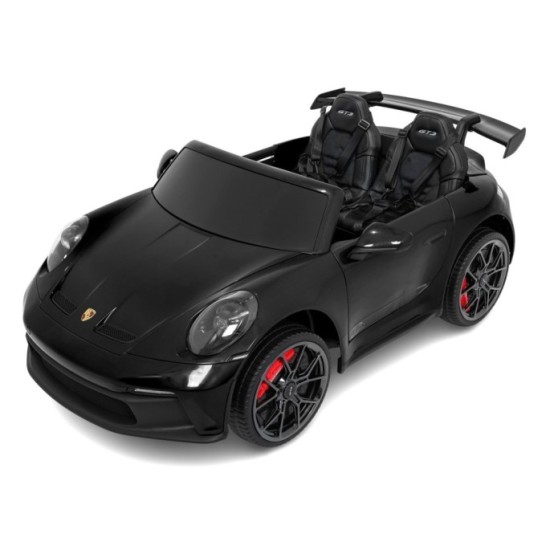 JOKO Elektrické Autíčko Porsche 911 GT 3 4x200W 24V, penové kolesá, kožené sedadlo, Nosnosť 50kg, čierne