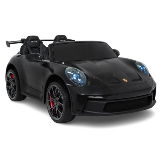 JOKO Elektrické Autíčko Porsche 911 GT 3 4x200W 24V, penové kolesá, kožené sedadlo, Nosnosť 50kg, čierne
