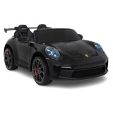 JOKO Elektrické Autíčko Porsche 911 GT 3 4x200W 24V, penové kolesá, kožené sedadlo, Nosnosť 50kg, čierne