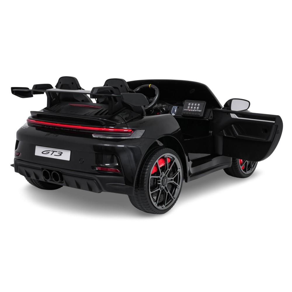 JOKO Elektrické Autíčko Porsche 911 GT 3 4x200W 24V, penové kolesá, kožené sedadlo, Nosnosť 50kg, čierne